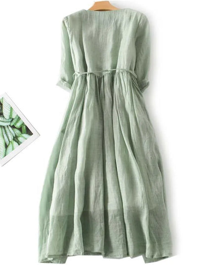 Maira - Retro Damenkleid mit Bindegürtel