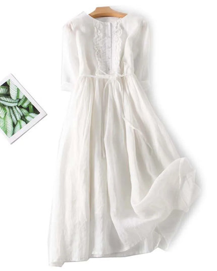 Maira - Retro Damenkleid mit Bindegürtel