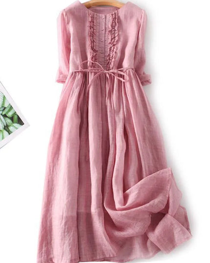Maira - Retro Damenkleid mit Bindegürtel