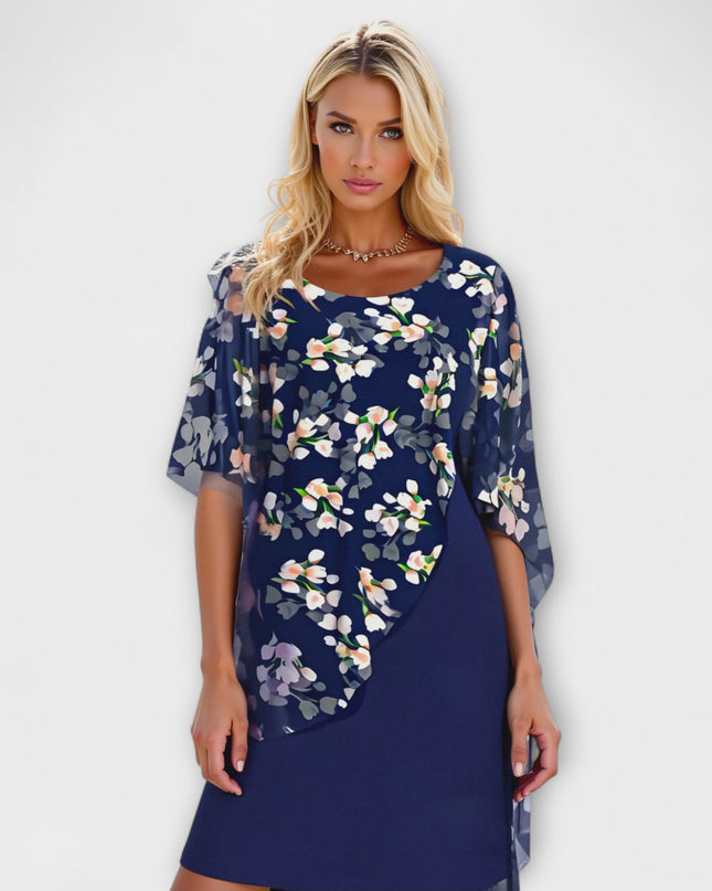 Ruth - Florales Chiffon-Damenkleid