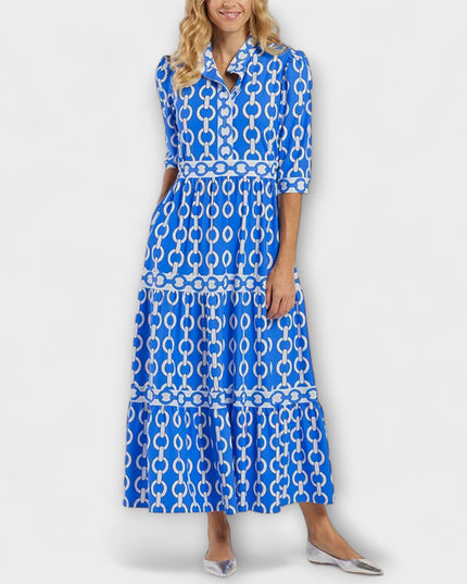 Melitta - Midi-Kleid mit Kettenmuster