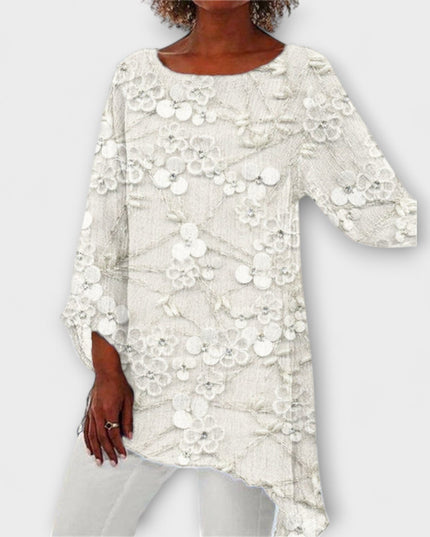 Harper - Bluse mit floralem Kristalldruck