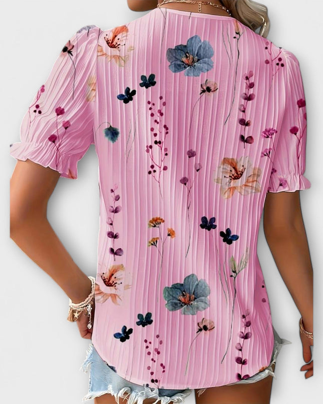 Emily - Modische Bluse mit spitzem Ausschnitt
