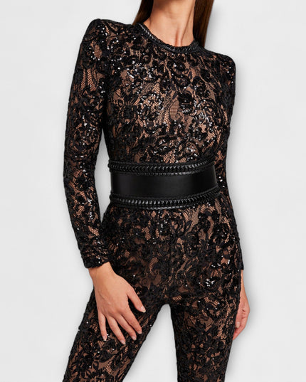 Regina - Spitzen-Jumpsuit mit Korsett
