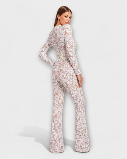 Regina - Spitzen-Jumpsuit mit Korsett