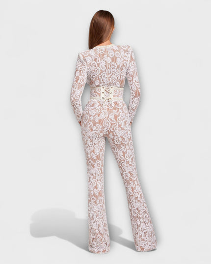 Regina - Spitzen-Jumpsuit mit Korsett