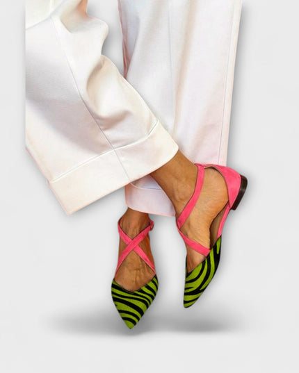 Zarella – Zebra-Flats in Pink Power