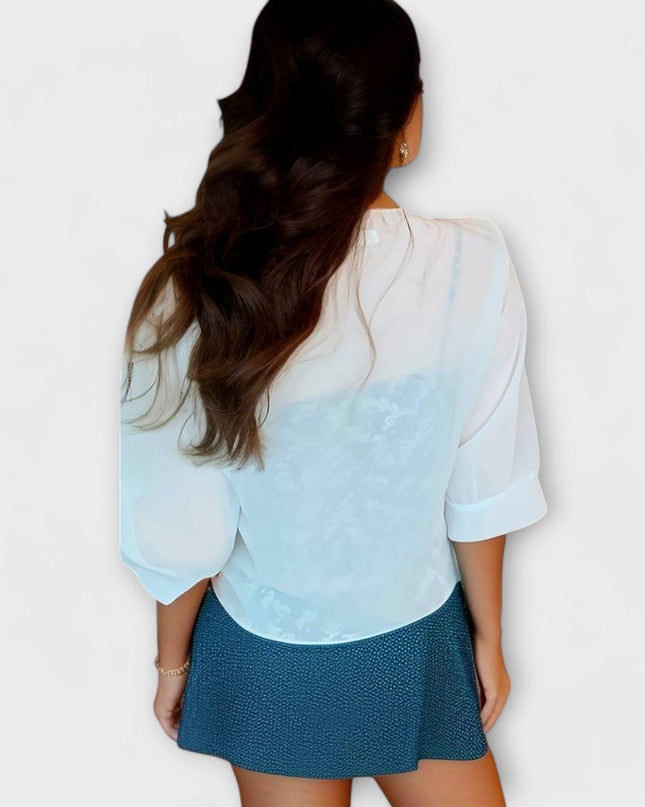 Olivia - Bluse mit offener Vorderseite