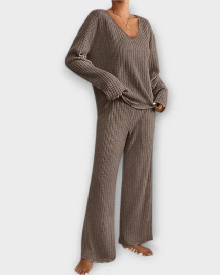 Vanessa - Geripptes Loungset
