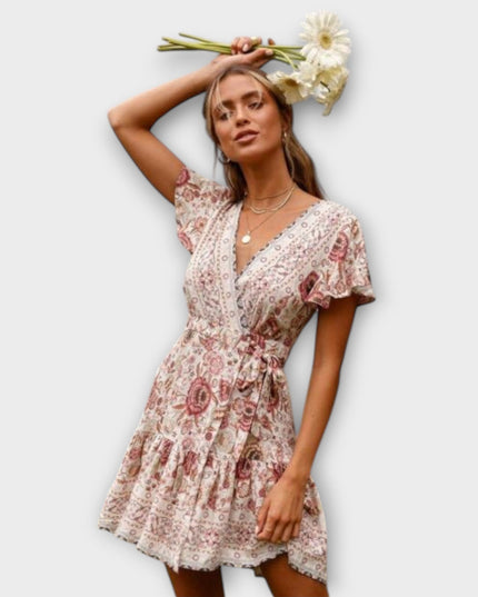 Theresia - Kurzes Boho-Kleid