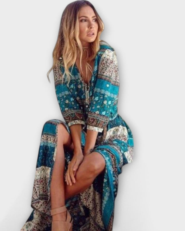 Kornelia - Boho-Midikleid
