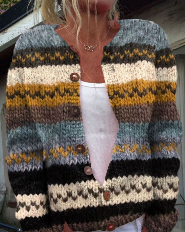 Wiltrud - Farbige Strickjacke