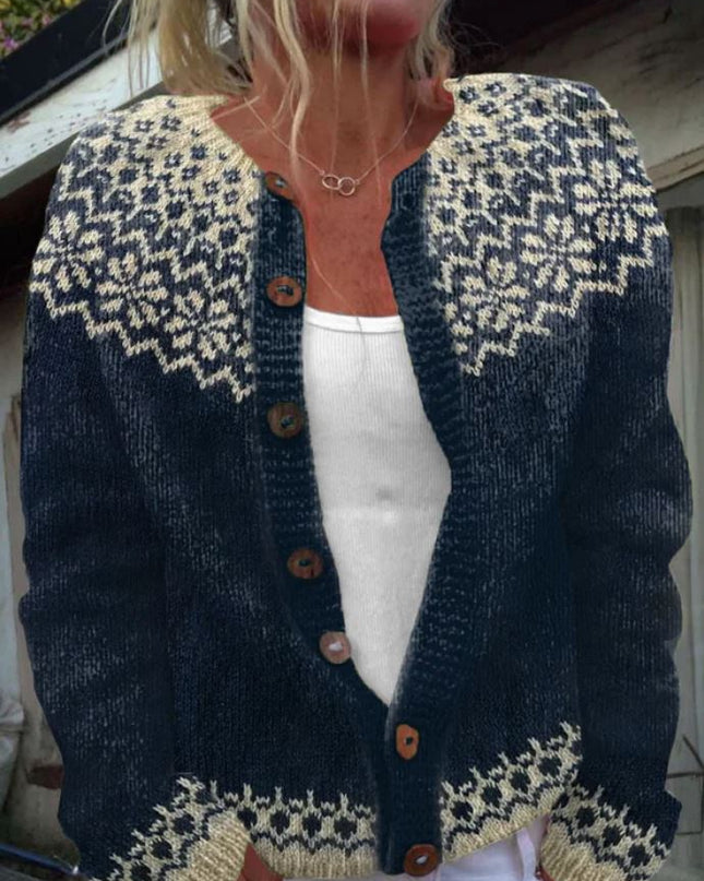 Hedda - Dunkelgraue Strickjacke