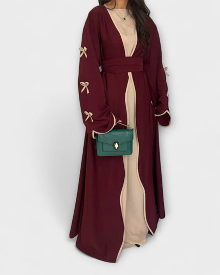 Leni - Schicker Cardigan und Kleid Duo mit Schleifenverzierung