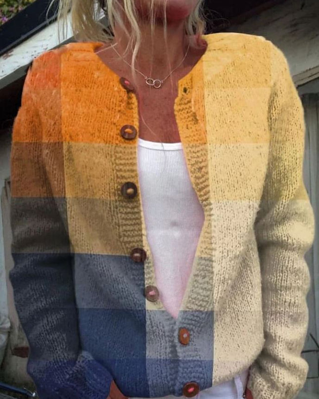 Ylvie - Strickjacke mit geometrischem Print