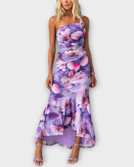 Heike - Maxikleid mit einseitiger Raffung