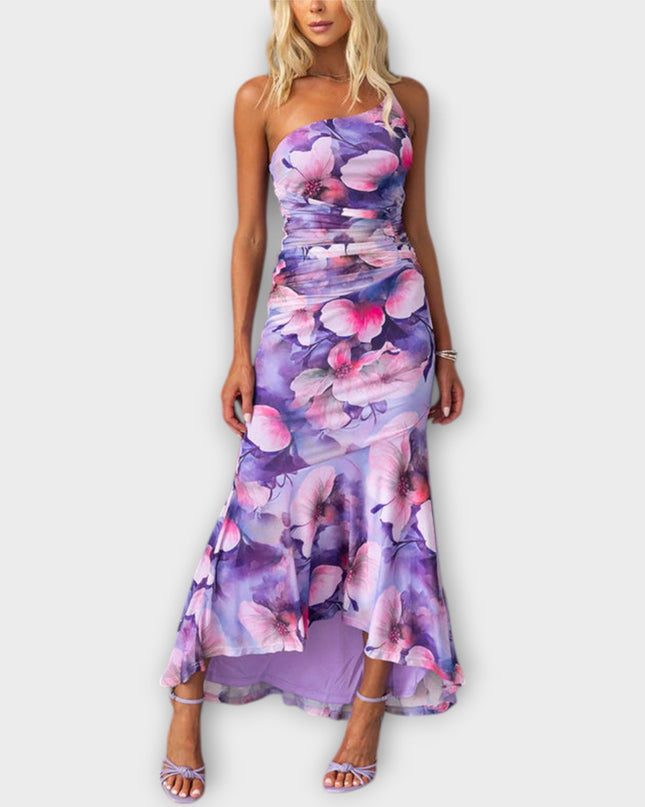 Heike - Maxikleid mit einseitiger Raffung
