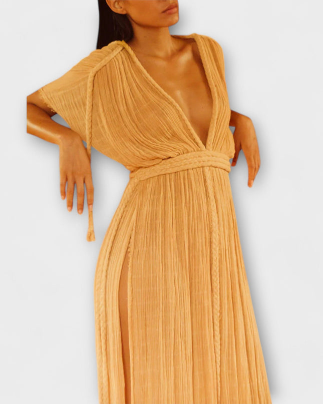 Iduna - Kimono-Maxikleid im griechischen Stil