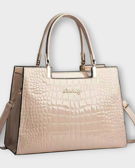 Ilse -  Glänzende Krokodilledermuster-Handtasche