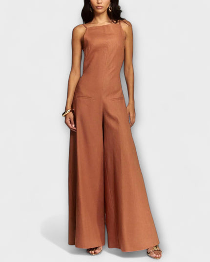 Angelika - Strahlender Halter-Jumpsuit