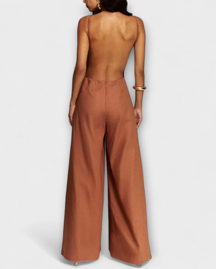 Angelika - Strahlender Halter-Jumpsuit