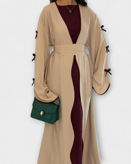 Leni - Schicker Cardigan und Kleid Duo mit Schleifenverzierung