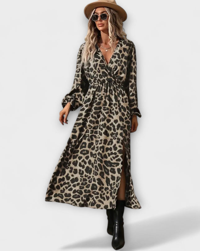 Ute - Stylisches Kleid mit Leopardenmuster