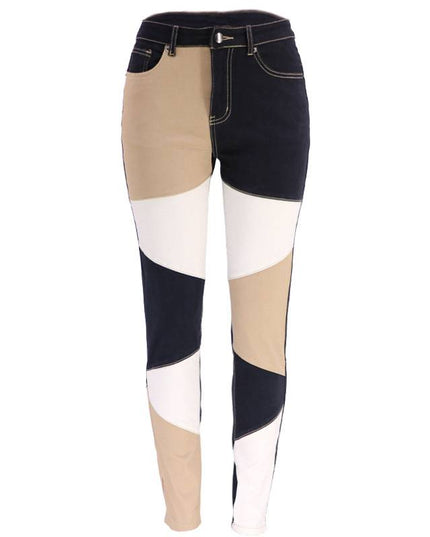 Frieda – Schmal Geschnittene Hose Mit Farbakzent-Design