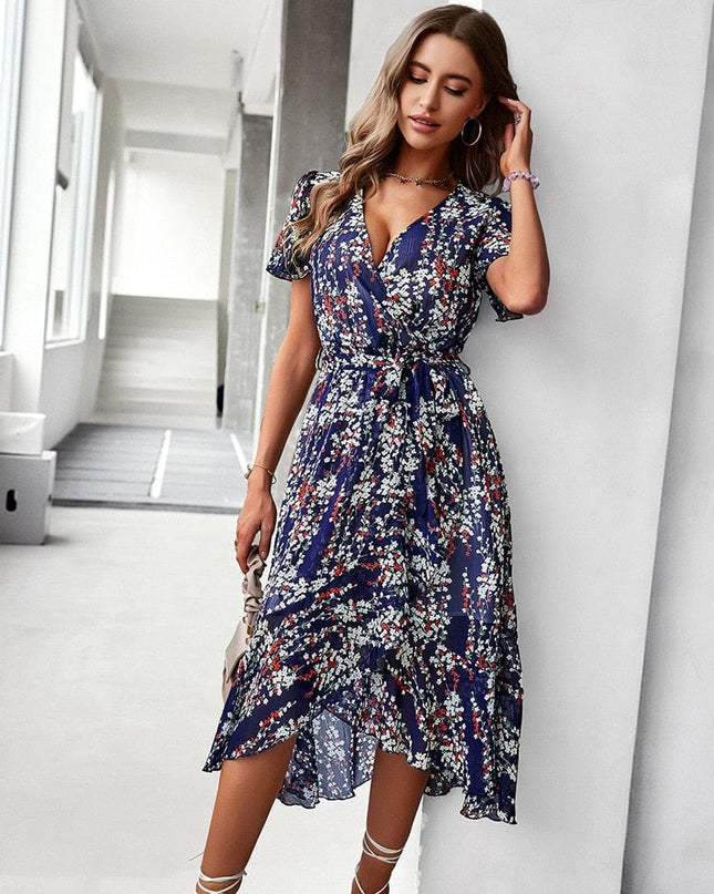 Felina - Midikleid mit Boho-Blumenprint