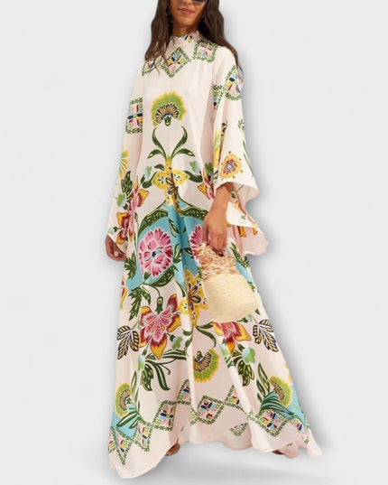 Rita - Elegantes Maxikleid mit floralem Druck und fließendem Design