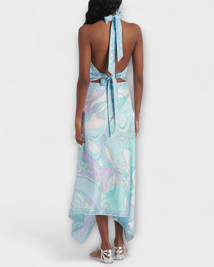 Everly - Set aus Neckholder-Top und asymmetrischem Midi-Rock