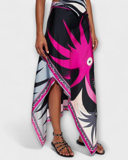 Everly - Set aus Neckholder-Top und asymmetrischem Midi-Rock
