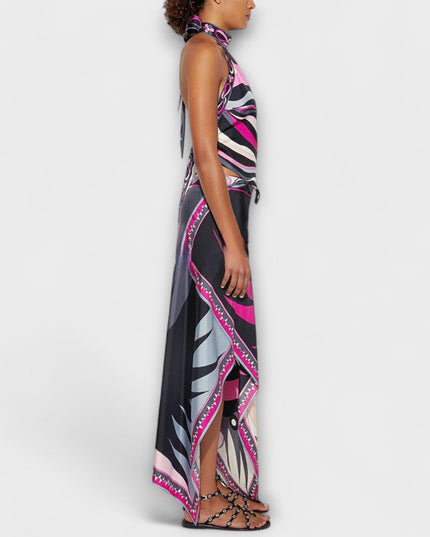 Everly - Set aus Neckholder-Top und asymmetrischem Midi-Rock