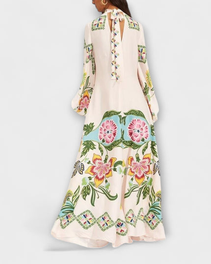 Rita - Elegantes Maxikleid mit floralem Druck und fließendem Design