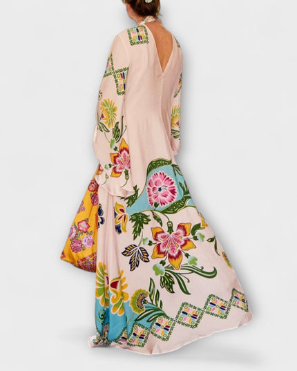 Rita - Elegantes Maxikleid mit floralem Druck und fließendem Design