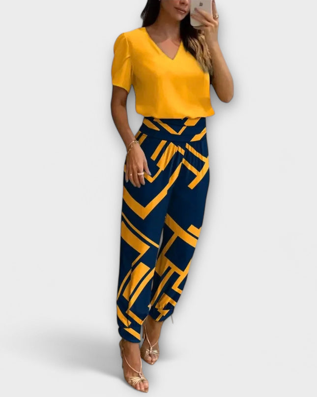 Leonie – Elegantes Set Mit Oberteil Und Hose