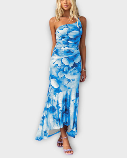 Heike - Maxikleid mit einseitiger Raffung
