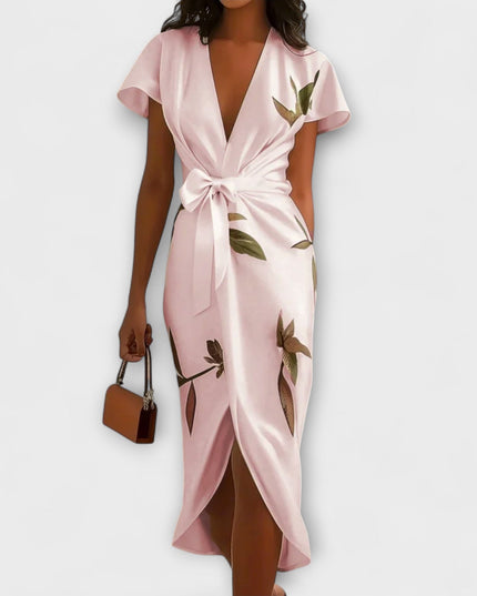 Elfriede - Satin Wickel-Kleid