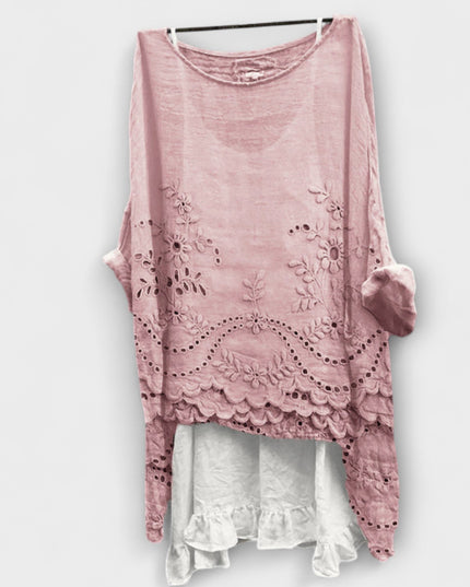 Ella - Bluse mit zweilagigem Saum