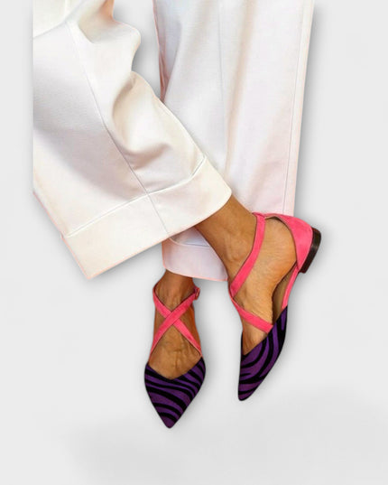 Zarella – Zebra-Flats in Pink Power
