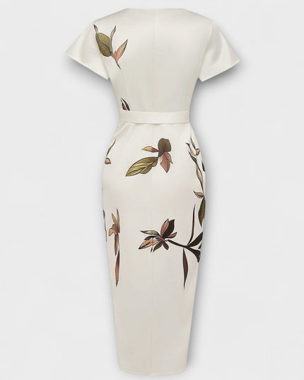 Elfriede - Satin Wickel-Kleid