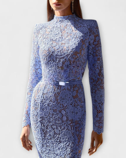 Martha - Elegantes Midi-Kleid aus floraler Spitze