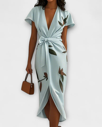 Elfriede - Satin Wickel-Kleid