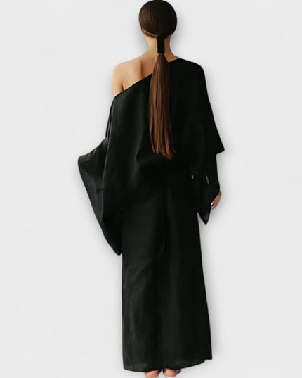 Mila - Kimono Kleid aus Leinen und Baumwolle
