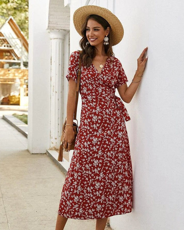 Mathildis - Geblümtes Ibiza Midikleid
