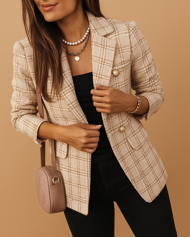 Talia - Karierter Damenblazer