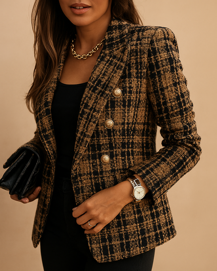 Talia - Karierter Damenblazer