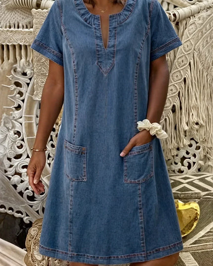 Ortrun - Weiches Jeanskleid