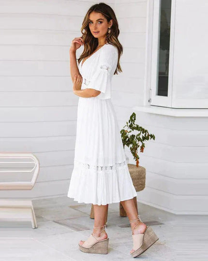 Linde - Langes Spitzenkleid