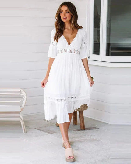 Linde - Langes Spitzenkleid